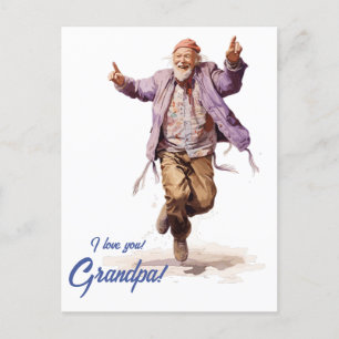Alles Gute zum Großvatertag Personalisiert. Postkarte