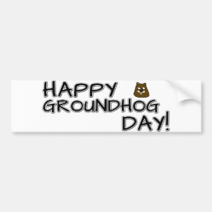 Alles Gute zum Groundhog Day! Autoaufkleber