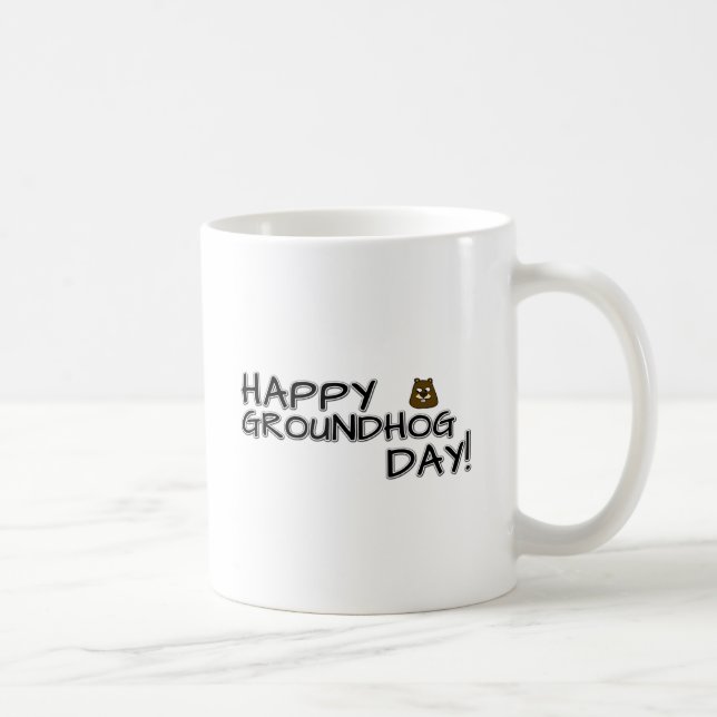 Alles Gute zum Groundhog Day! Kaffeetasse (Rechts)
