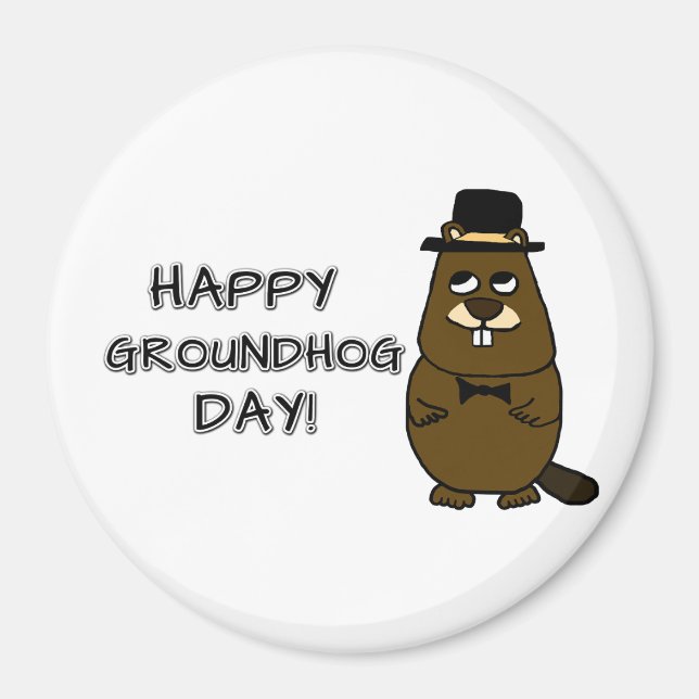 Alles Gute zum Groundhog Day! Magnet (Vorne)