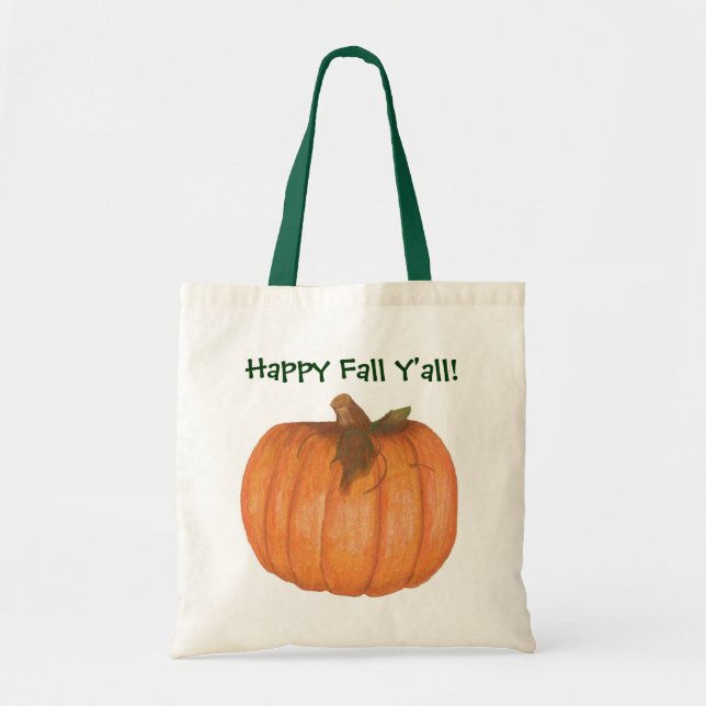 Alles Gute zum Herbst! Pumpkin Bag Tragetasche (Vorne)