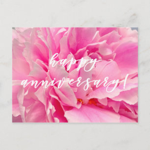 Alles Gute zum Hochzeitstag! Elegante rosa Pfingst Postkarte