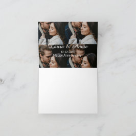 Alles Gute zum Hochzeitstag Foto-Collage Name Datu Dankeskarte