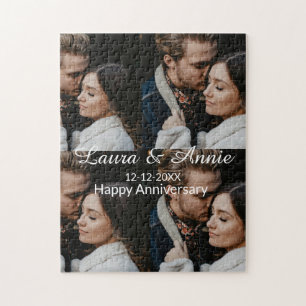 Alles Gute zum Hochzeitstag Foto-Collage Name Datu Puzzle