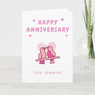 Alles Gute zum Hochzeitstag Vogel Liebeskarte Karte