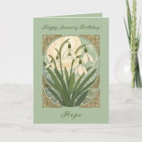 Alles Gute zum Januar-Geburtstag Galanthus Flowers