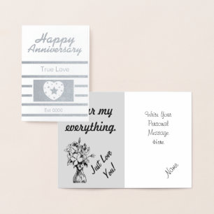 Alles Gute zum Jubiläum Folienkarte