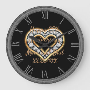 Alles Gute zum Jubiläum Große Wanduhr