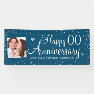 Alles Gute zum Jubiläum Jedes Jahr Foto Silver Con Banner