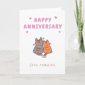 Alles Gute zum Jubiläum Katze in Liebe Karte