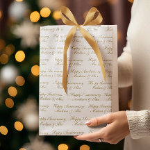 Alles Gute zum Jubiläum Skript mit Namen Weißgold