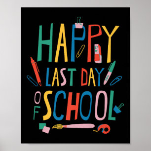 Alles Gute zum letzten Schullehrer Kindergarten Poster