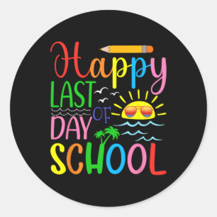 Alles Gute zum letzten Schullehrertag Runder Aufkleber