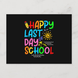 Alles Gute zum letzten Schullehrertag - Sommersonn Ankündigungspostkarte