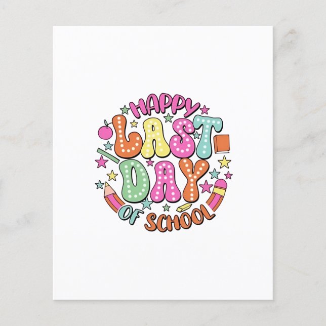 Alles Gute zum letzten Schultag Flyer (Vorne)