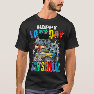 Alles Gute zum letzten Schultag Monster Truck Dino T-Shirt