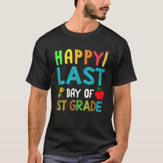 Alles Gute zum letzten Tag der 1. Klasse mit Apfel T-Shirt