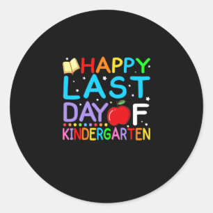 Alles Gute zum letzten Tag des Kindergarten-Abschl Runder Aufkleber