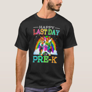 Alles Gute zum letzten Tag des Pre-K Unicorn Absch T-Shirt