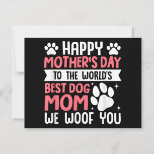Alles Gute zum Muttertag an die beste Hundemutter  Feiertagskarte