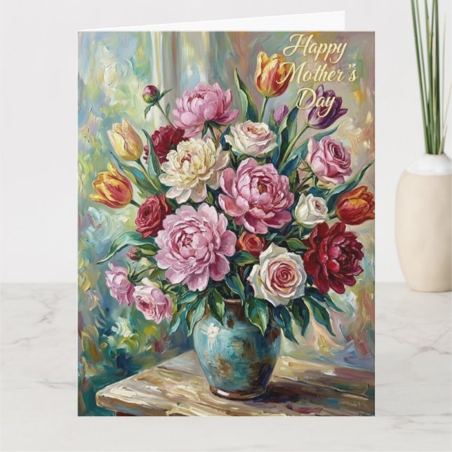 Alles Gute zum Muttertag Blumenstrauß Karte (Vorderseite)