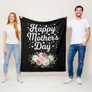 Alles Gute zum Muttertag Cute Floral Mama Oma Ehef Fleecedecke