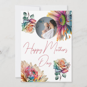 Alles Gute zum Muttertag einfache Blume Mutter & B Feiertagskarte