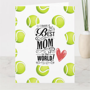 Alles Gute zum Muttertag für Tennis-Mama mit Bälle Karte