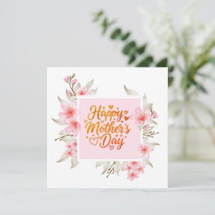 Alles Gute zum Muttertag I Rosa Kirschblüten Blume Karte