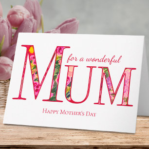 Alles Gute zum Muttertag MAMA - Elegantes florales Karte