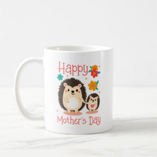 Alles Gute zum Muttertag Mama und Babyigel Kaffeetasse