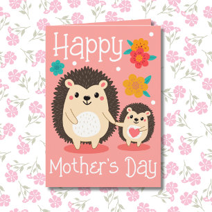 Alles Gute zum Muttertag Mama und Babyigel Karte