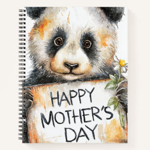 Alles Gute zum Muttertag Panda Spiralblock Notizbuch