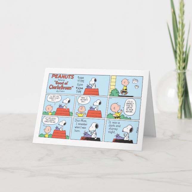 Alles Gute zum Muttertag | Peanuts Snoopy Comic Karte (Vorderseite)