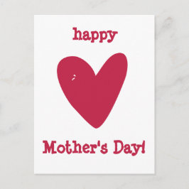 Alles Gute zum Muttertag!! Raspberry Pink Heart Postkarte
