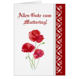 Alles Gute zum Muttertag Red PoppiesGarden Blume