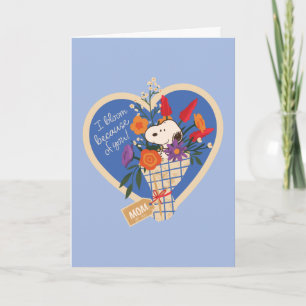 Alles Gute zum Muttertag   Snoopy Mom Herzstrauß Karte