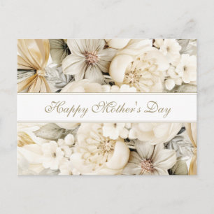 Alles Gute zum Muttertag Vanillecreme Florale Schr Postkarte