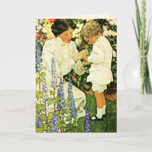 Alles Gute zum Muttertag. Vintage Kunst Karte