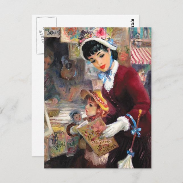 Alles Gute zum Muttertag. Vintage Kunst Postkarte (Vorne/Hinten)