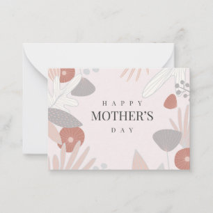 Alles Gute zum Muttertag, zartes Pastelldesign Mitteilungskarte
