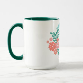 Alles Gute zum Muttertagstext Blumen und Vögel Tasse