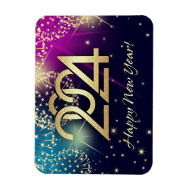 Alles Gute zum neuen Jahr 2023. Feuerwerkskörper u Magnet