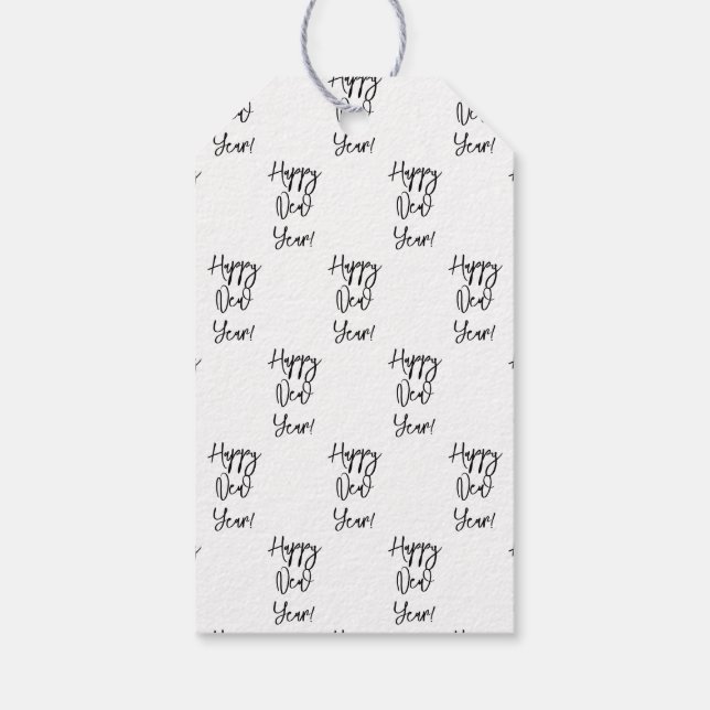 Alles Gute zum neuen Jahr! Moderner Text Chic Fest Geschenkanhänger (Rückseite)