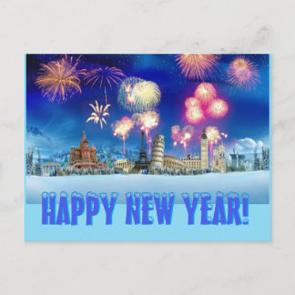Alles Gute zum neuen Jahr! Postkarte