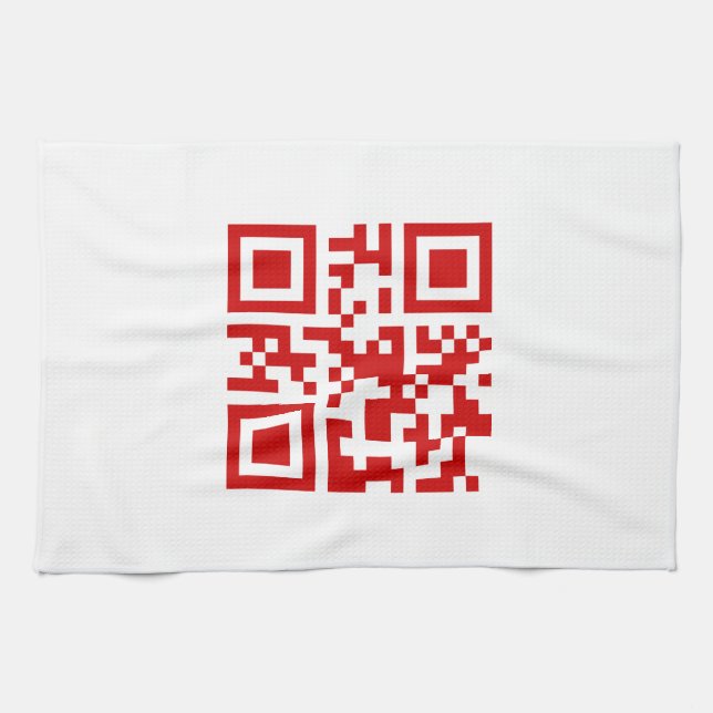 Alles Gute zum neuen Jahr! — QR-Code Geschirrtuch (Horizontal)