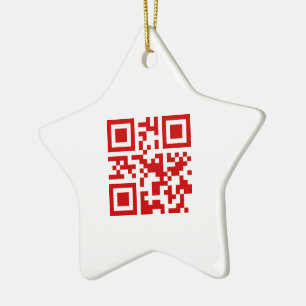 Alles Gute zum neuen Jahr! — QR-Code Keramikornament
