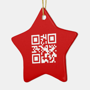Alles Gute zum neuen Jahr! — QR-Code Keramikornament