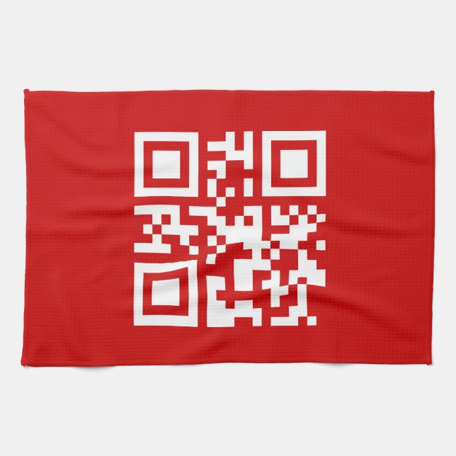 Alles Gute zum neuen Jahr! — QR-Code Küchentuch (Horizontal)