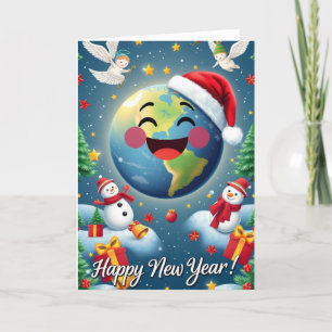 Alles Gute zum neuen Planeten Jahr! Grußkarte Dankeskarte